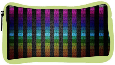 

Snoogg Eco Friendly Canvas Colourful Stripe Designer Student Pen Pencil Case Coin Purse Pouch Cosmetic Makeup Bag (GREEN) Pouch(Multicolor)