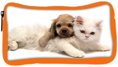 

Snoogg Eco Friendly Canvas Puppy With Persian Cat Designer Student Pen Pencil Case Coin Purse Pouch Cosmetic Makeup Bag (ORANGE) Pouch(Multicolor)