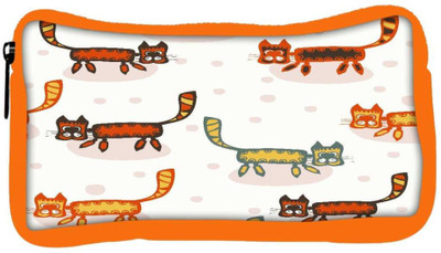 

Snoogg Eco Friendly Canvas Cat Pattern Designer Student Pen Pencil Case Coin Purse Pouch Cosmetic Makeup Bag (ORANGE) Pouch(Multicolor)