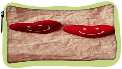 

Snoogg Eco Friendly Canvas Cute Smile Love Heart Couple Designer Student Pen Pencil Case Coin Purse Pouch Cosmetic Makeup Bag (GREEN) Pouch(Multicolor)