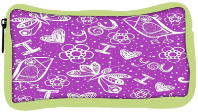 

Snoogg Eco Friendly Canvas I Love You Purple Pattern Designer Student Pen Pencil Case Coin Purse Pouch Cosmetic Makeup Bag (GREEN) Pouch(Multicolor)