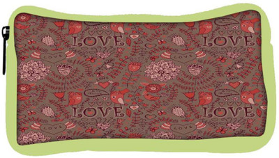 

Snoogg Eco Friendly Canvas Love Brown Pattern Designer Student Pen Pencil Case Coin Purse Pouch Cosmetic Makeup Bag (GREEN) Pouch(Multicolor)