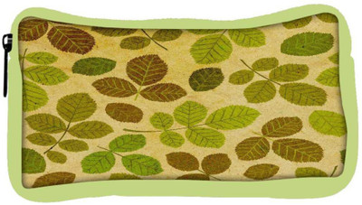 

Snoogg Eco Friendly Canvas Green Leaves Pattern Designer Student Pen Pencil Case Coin Purse Pouch Cosmetic Makeup Bag (GREEN) Pouch(Multicolor)