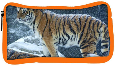 

Snoogg Eco Friendly Canvas Snow Tiger Designer Student Pen Pencil Case Coin Purse Pouch Cosmetic Makeup Bag (ORANGE) Pouch(Multicolor)