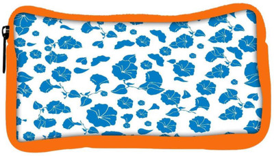 

Snoogg Eco Friendly Canvas Blue Floral Designer Student Pen Pencil Case Coin Purse Pouch Cosmetic Makeup Bag (ORANGE) Pouch(Multicolor)