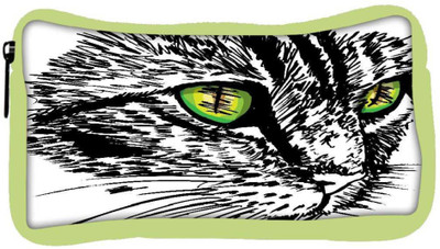 

Snoogg Eco Friendly Canvas Sketch Of Curious Little Cat Looking At Something On The Ground Vector Illu Student Pen Pencil Case Coin Purse Pouch Cosmetic Makeup Bag (GREEN) Pouch(Multicolor)