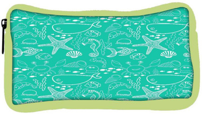 

Snoogg Eco Friendly Canvas White Fish Green Pattern Designer Student Pen Pencil Case Coin Purse Pouch Cosmetic Makeup Bag (GREEN) Pouch(Multicolor)