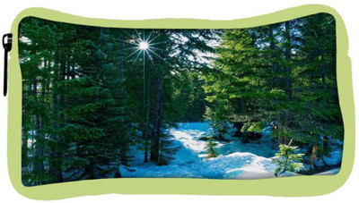 

Snoogg Eco Friendly Canvas Snow In Forest Designer Student Pen Pencil Case Coin Purse Pouch Cosmetic Makeup Bag (GREEN) Pouch(Multicolor)
