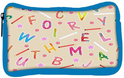 

Snoogg Eco Friendly Canvas Crayons Alphabets Designer Student Pen Pencil Case Coin Purse Pouch Cosmetic Makeup Bag (BLUE) Pouch(Multicolor)