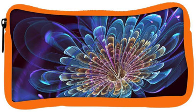 

Snoogg Eco Friendly Canvas Neon Petals Designer Student Pen Pencil Case Coin Purse Pouch Cosmetic Makeup Bag (ORANGE) Pouch(Multicolor)