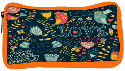 

Snoogg Eco Friendly Canvas Love Green Pattern Designer Student Pen Pencil Case Coin Purse Pouch Cosmetic Makeup Bag (ORANGE) Pouch(Multicolor)