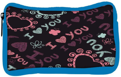 

Snoogg Eco Friendly Canvas I Love You Black Pattern Designer Student Pen Pencil Case Coin Purse Pouch Cosmetic Makeup Bag (BLUE) Pouch(Multicolor)