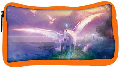 

Snoogg Eco Friendly Canvas White Horse Designer Student Pen Pencil Case Coin Purse Pouch Cosmetic Makeup Bag (ORANGE) Pouch(Multicolor)
