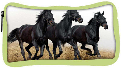 

Snoogg Eco Friendly Canvas Black Horses Running Designer Student Pen Pencil Case Coin Purse Pouch Cosmetic Makeup Bag (GREEN) Pouch(Multicolor)
