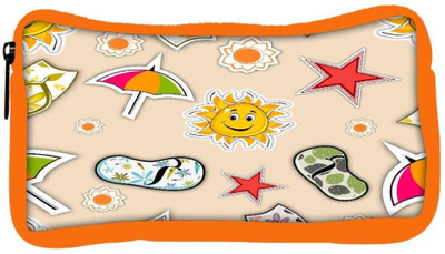 

Snoogg Eco Friendly Canvas Abstract Summer Background Student Pen Pencil Case Coin Purse Pouch Cosmetic Makeup Bag (ORANGE) Pouch(Multicolor)