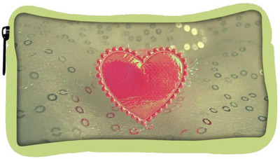 

Snoogg Eco Friendly Canvas Small Heart Designer Student Pen Pencil Case Coin Purse Pouch Cosmetic Makeup Bag (GREEN) Pouch(Multicolor)