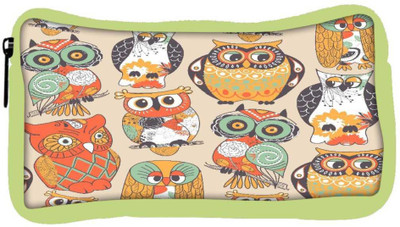 

Snoogg Eco Friendly Canvas Multicolor Owl Designer Student Pen Pencil Case Coin Purse Pouch Cosmetic Makeup Bag (GREEN) Pouch(Multicolor)