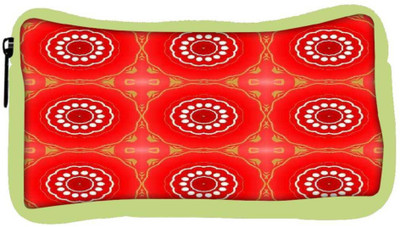

Snoogg Eco Friendly Canvas Abstract Red Circles Pattern Designer Student Pen Pencil Case Coin Purse Pouch Cosmetic Makeup Bag (GREEN) Pouch(Multicolor)