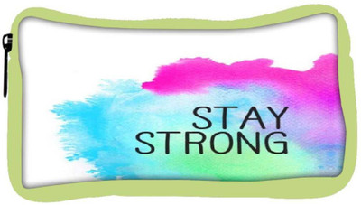 

Snoogg Eco Friendly Canvas Stay Strong Student Pen Pencil Case Coin Purse Pouch Cosmetic Makeup Bag (GREEN) Pouch(Multicolor)
