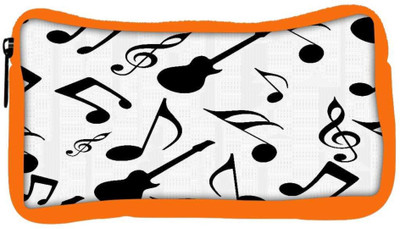 

Snoogg Eco Friendly Canvas Black Music Designer Student Pen Pencil Case Coin Purse Pouch Cosmetic Makeup Bag (ORANGE) Pouch(Multicolor)