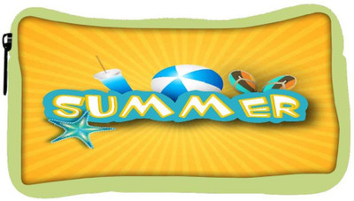 

Snoogg Eco Friendly Canvas Abstract Summer Background Student Pen Pencil Case Coin Purse Pouch Cosmetic Makeup Bag (GREEN) Pouch(Multicolor)