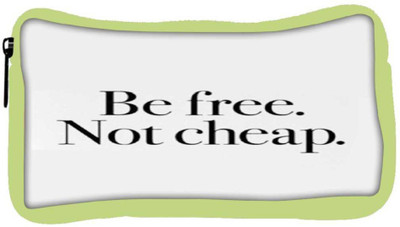

Snoogg Eco Friendly Canvas Be Free Not Cheap Student Pen Pencil Case Coin Purse Pouch Cosmetic Makeup Bag (GREEN) Pouch(Multicolor)