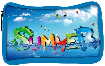 

Snoogg Eco Friendly Canvas Summer Designer Student Pen Pencil Case Coin Purse Pouch Cosmetic Makeup Bag (BLUE) Pouch(Multicolor)