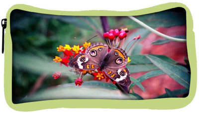 

Snoogg Eco Friendly Canvas Abstract Unique Butterfly Designer Student Pen Pencil Case Coin Purse Pouch Cosmetic Makeup Bag (GREEN) Pouch(Multicolor)
