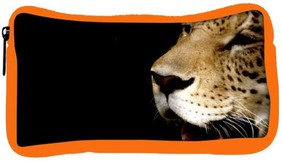 

Snoogg Eco Friendly Canvas Leopard Crying Designer Student Pen Pencil Case Coin Purse Pouch Cosmetic Makeup Bag (ORANGE) Pouch(Multicolor)