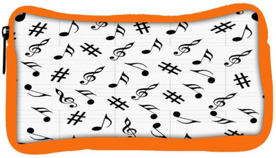 

Snoogg Eco Friendly Canvas Black Music Designer Student Pen Pencil Case Coin Purse Pouch Cosmetic Makeup Bag (ORANGE) Pouch(Multicolor)