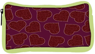 

Snoogg Eco Friendly Canvas Red Heart Purple Pattern Designer Student Pen Pencil Case Coin Purse Pouch Cosmetic Makeup Bag (GREEN) Pouch(Multicolor)