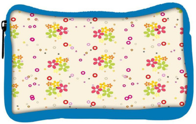 

Snoogg Eco Friendly Canvas Colorful Floral Designer Student Pen Pencil Case Coin Purse Pouch Cosmetic Makeup Bag (BLUE) Pouch(Multicolor)