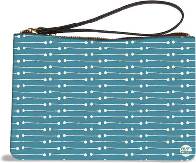 

Nutcase White Blue Arrows Pouch(Multicolor)