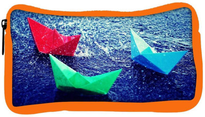 

Snoogg Eco Friendly Canvas Paper Boats Designer Student Pen Pencil Case Coin Purse Pouch Cosmetic Makeup Bag (ORANGE) Pouch(Multicolor)