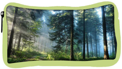 

Snoogg Eco Friendly Canvas Morning Forest Designer Student Pen Pencil Case Coin Purse Pouch Cosmetic Makeup Bag (GREEN) Pouch(Multicolor)