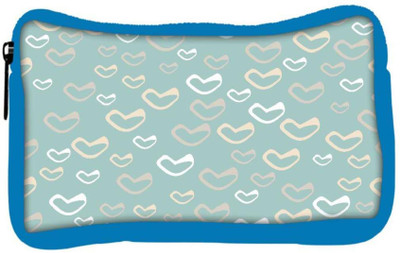 

Snoogg Eco Friendly Canvas Small Hearts Green Pattern Designer Student Pen Pencil Case Coin Purse Pouch Cosmetic Makeup Bag (BLUE) Pouch(Multicolor)