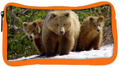 

Snoogg Eco Friendly Canvas Three Bears Designer Student Pen Pencil Case Coin Purse Pouch Cosmetic Makeup Bag (ORANGE) Pouch(Multicolor)