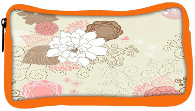

Snoogg Eco Friendly Canvas White Rose Designer Student Pen Pencil Case Coin Purse Pouch Cosmetic Makeup Bag (ORANGE) Pouch(Multicolor)