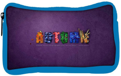 

Snoogg Eco Friendly Canvas Autumn Designer Student Pen Pencil Case Coin Purse Pouch Cosmetic Makeup Bag (BLUE) Pouch(Multicolor)