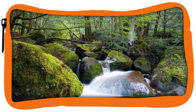 

Snoogg Eco Friendly Canvas Water Flowing Throiugh The Stones Designer Student Pen Pencil Case Coin Purse Pouch Cosmetic Makeup Bag (ORANGE) Pouch(Multicolor)