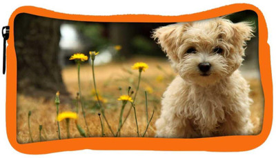 

Snoogg Eco Friendly Canvas Dog Watching The Flowers Designer Student Pen Pencil Case Coin Purse Pouch Cosmetic Makeup Bag (ORANGE) Pouch(Multicolor)