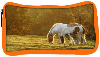

Snoogg Eco Friendly Canvas Colorful White Horse Designer Student Pen Pencil Case Coin Purse Pouch Cosmetic Makeup Bag (ORANGE) Pouch(Multicolor)