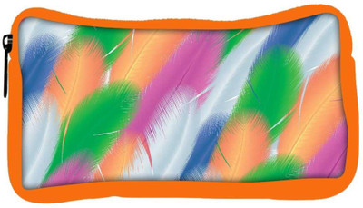 

Snoogg Eco Friendly Canvas Feathers Vector Background Student Pen Pencil Case Coin Purse Pouch Cosmetic Makeup Bag (ORANGE) Pouch(Multicolor)