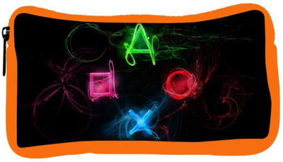

Snoogg Eco Friendly Canvas Neon Playstation Buttons Designer Student Pen Pencil Case Coin Purse Pouch Cosmetic Makeup Bag (ORANGE) Pouch(Multicolor)