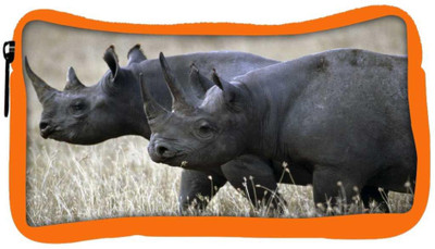 

Snoogg Eco Friendly Canvas Black Rhino Designer Student Pen Pencil Case Coin Purse Pouch Cosmetic Makeup Bag (ORANGE) Pouch(Multicolor)