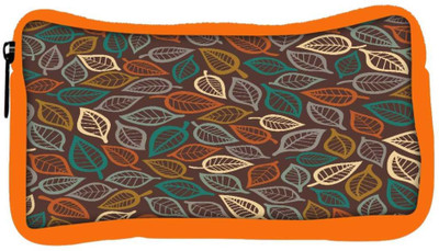 

Snoogg Eco Friendly Canvas Multicolor Leaves Designer Student Pen Pencil Case Coin Purse Pouch Cosmetic Makeup Bag (ORANGE) Pouch(Multicolor)
