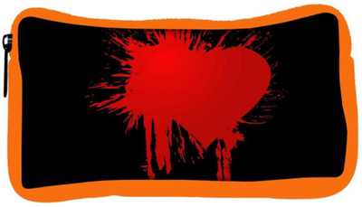 

Snoogg Eco Friendly Canvas Bloody Heart Designer Student Pen Pencil Case Coin Purse Pouch Cosmetic Makeup Bag (ORANGE) Pouch(Multicolor)