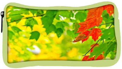

Snoogg Eco Friendly Canvas Red Leaves On Tree Designer Student Pen Pencil Case Coin Purse Pouch Cosmetic Makeup Bag (GREEN) Pouch(Multicolor)