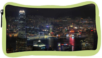 

Snoogg Eco Friendly Canvas City Night View Designer Student Pen Pencil Case Coin Purse Pouch Cosmetic Makeup Bag (GREEN) Pouch(Multicolor)