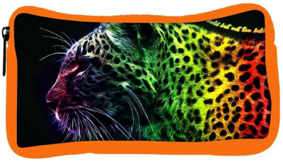 

Snoogg Eco Friendly Canvas Neon Leopard Designer Student Pen Pencil Case Coin Purse Pouch Cosmetic Makeup Bag (ORANGE) Pouch(Multicolor)